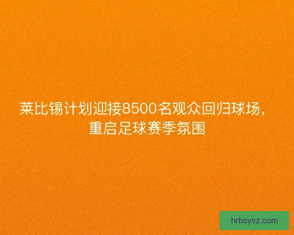 莱比锡计划迎接8500名观众回归球场,重启足球赛季氛围 莱比锡计划迎接8500名观众回归球场,重启足球赛季氛围